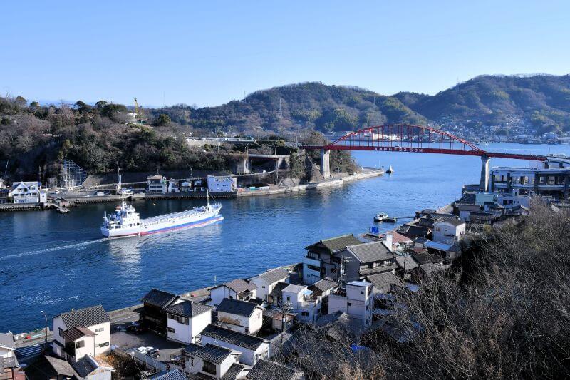 第二音戸大橋から眺める音戸の瀬戸は、数田さんや沖元さんのお気に入りの風景