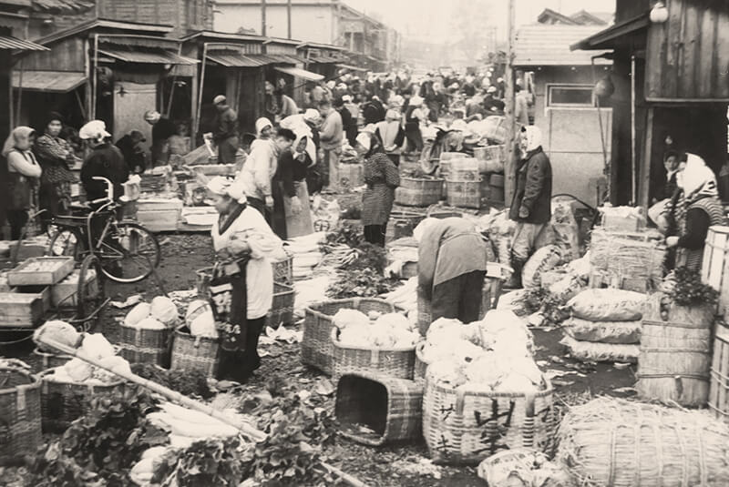 昭和30年代の沼垂市場